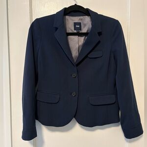 Gap Cropped Navy Blazer, Size 4